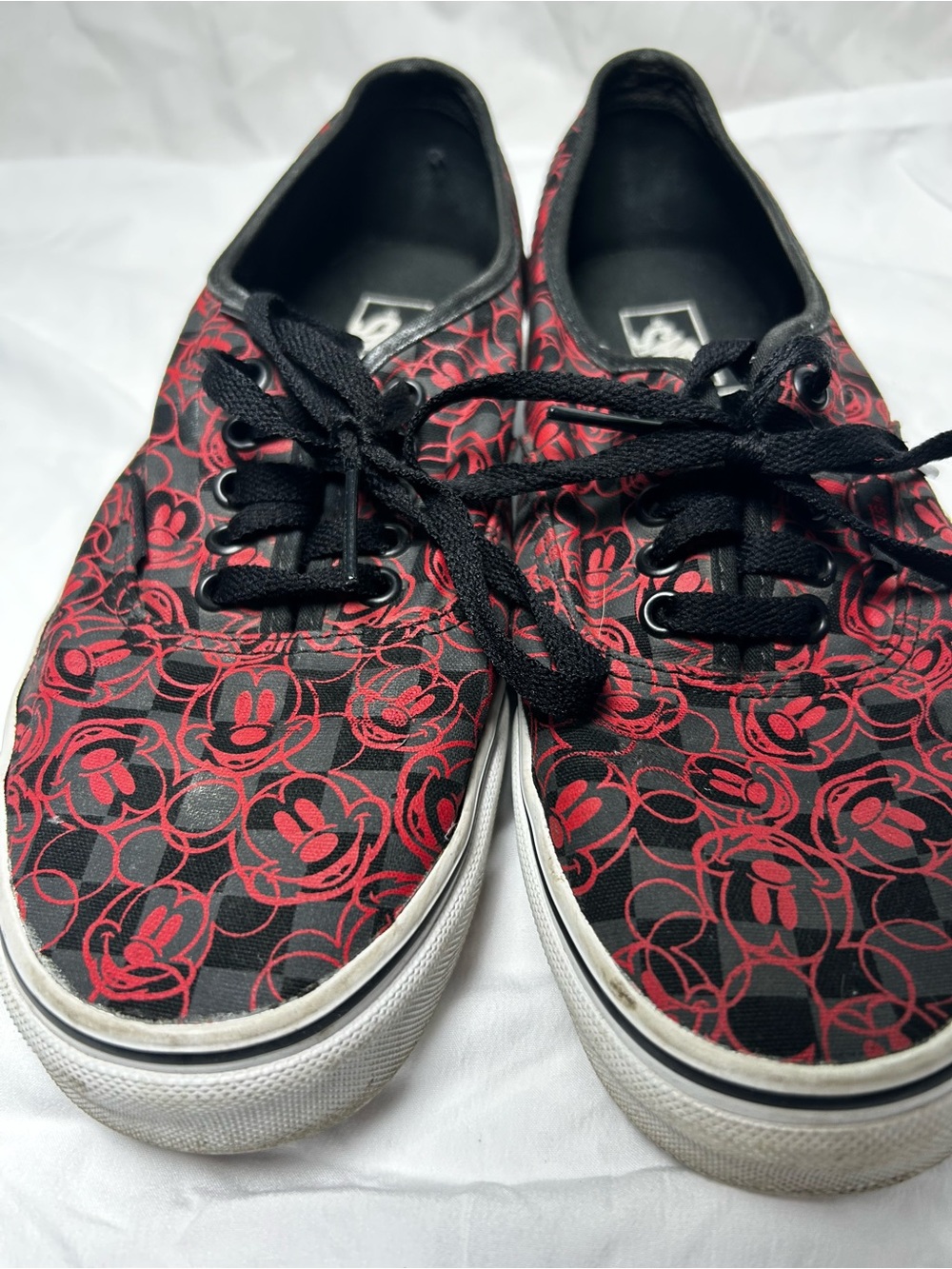 Vans x Disney Black & Red Mickey Canvas Sneakers